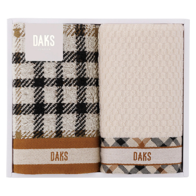 【一括お届け】DAKSダブルハウスチェックフェイスタオル2P L1044-024