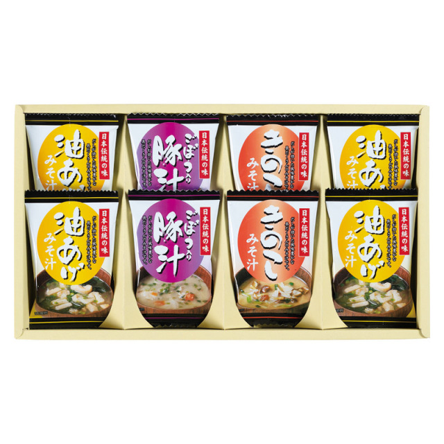 【一括お届け】フリーズドライ「お味噌汁三種の味詰合せ」 L1070-026