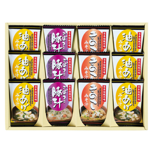 【送料無料】フリーズドライ「お味噌汁三種の味詰合せ」 L1070-048