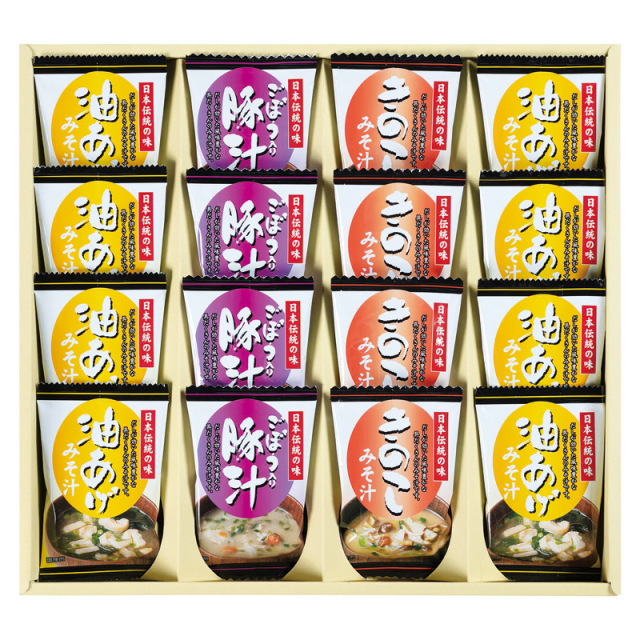 【送料無料】フリーズドライ「お味噌汁三種の味詰合せ」 L1070-054