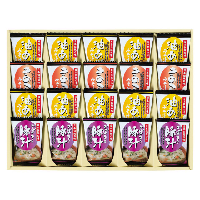 【送料無料】フリーズドライ「お味噌汁三種の味詰合せ」 L1070-068