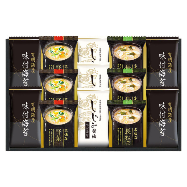 【送料無料】マルコメフリーズドライみそ汁＆有明海産味付海苔セット L1073-038