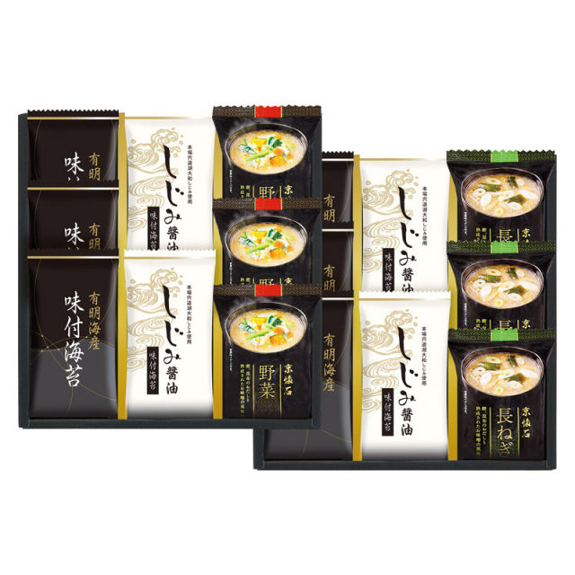 【送料無料】マルコメフリーズドライみそ汁＆有明海産味付海苔セット L1073-045