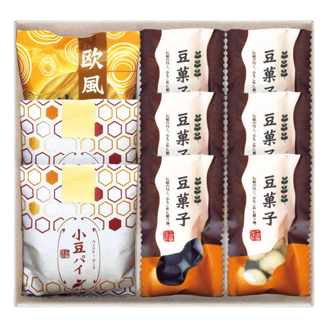 【一括お届け】小豆パイ・欧風せんべい和菓子詰合せ L1110-085