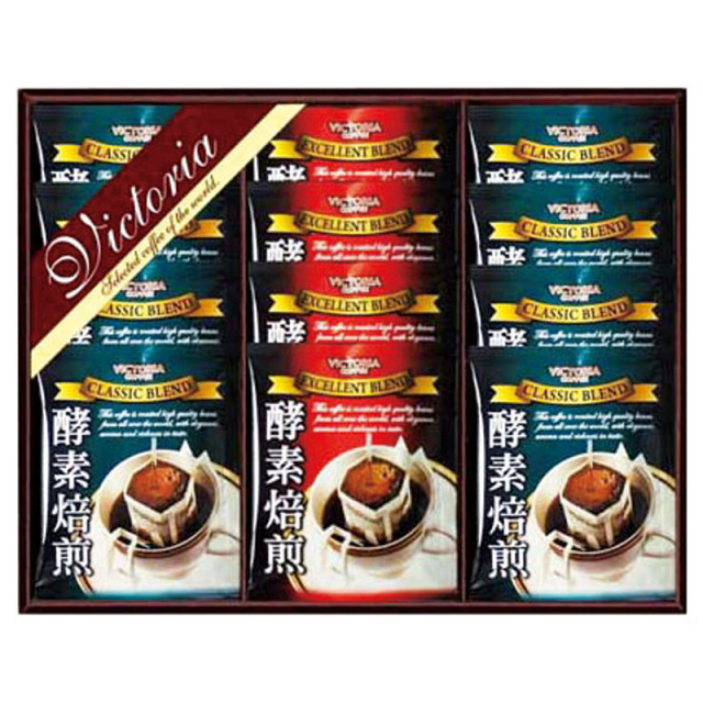 【一括お届け】ビクトリア珈琲酵素焙煎ドリップコーヒーセット L1111-019