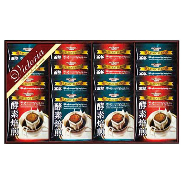 【一括お届け】ビクトリア珈琲酵素焙煎ドリップコーヒーセット L1111-026