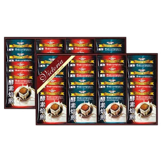 【送料無料】ビクトリア珈琲酵素焙煎ドリップコーヒーセット L1111-054