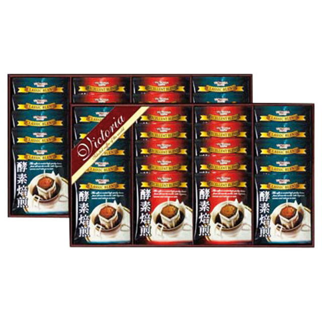 【送料無料】ビクトリア珈琲酵素焙煎ドリップコーヒーセット L1111-068