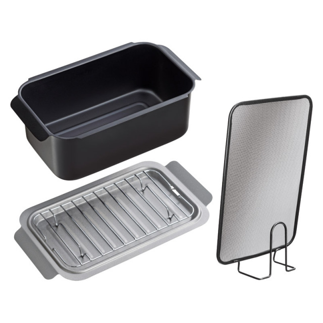 【送料無料】ポコフリットIH対応角型揚げ鍋2点セット L1136-037