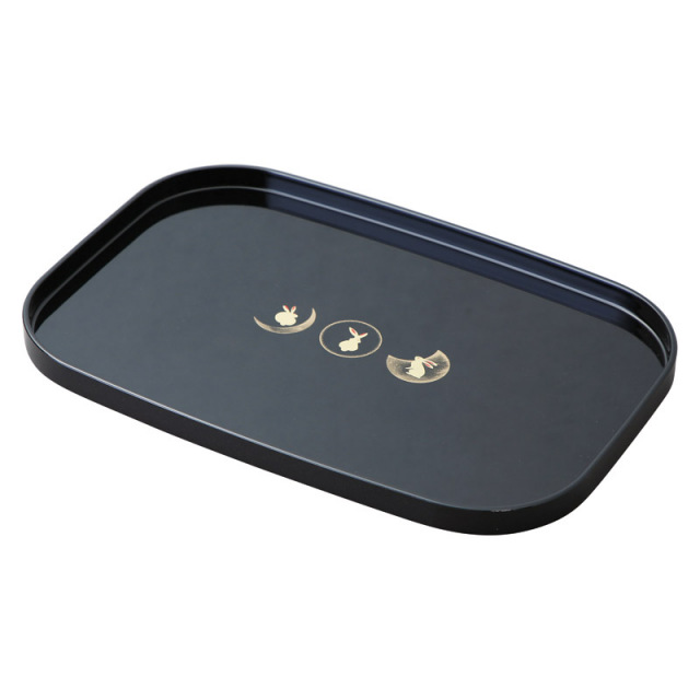 【送料無料】月うさぎ12.0長手盆 L1137-076