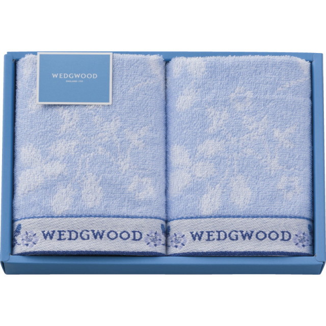 ウェッジウッドワイルドストロベリーブルーフェイスタオル2P＆