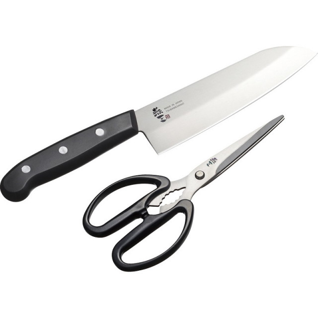 燕三ステンレス包丁＆キッチンハサミ4点（B1154-590）｜送料無料
