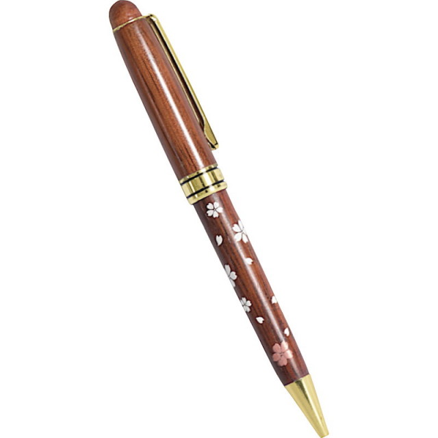 【送料無料】木製 漆芸ボールペンさくらちらし L9021-625