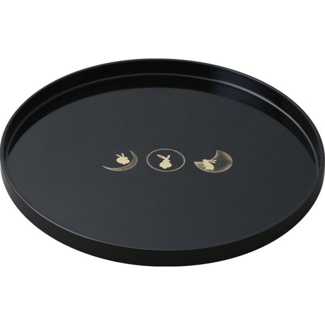 【送料無料】月うさぎ10.0丸盆 L9022-520