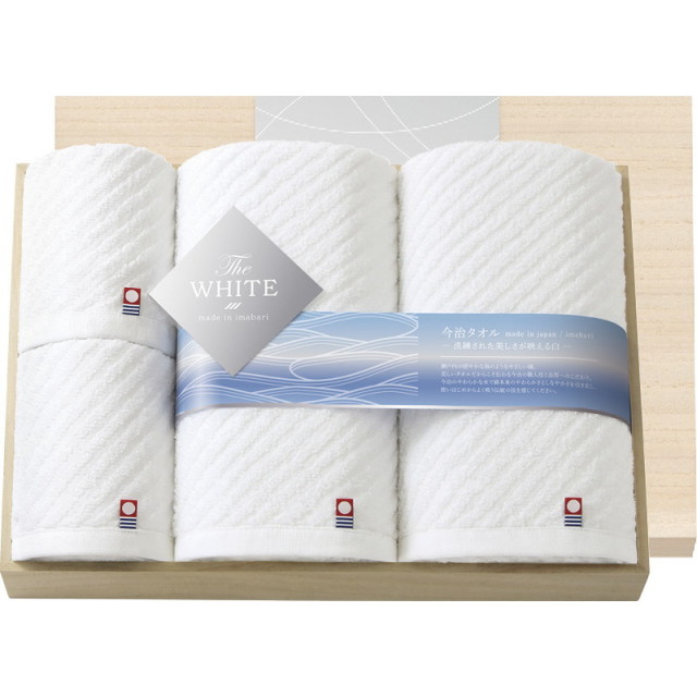【送料無料】今治ザ ホワイト日本製 バスタオル2P＆フェイスタオル2P（木箱入） L9026-574