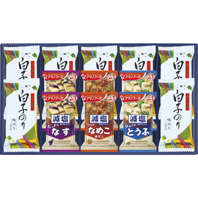 【送料無料】味之庵 アマノフーズ＆白子のり詰合せ L9081-548