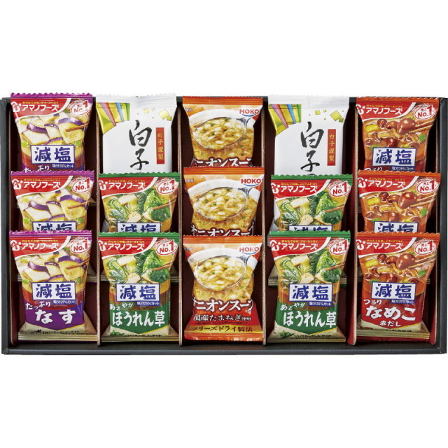 【送料無料】アマノフーズおみそ汁・オニオンスープ・白子のり L9082-609