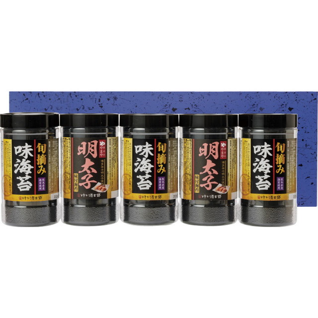 【一括お届け】食卓のやまや 博多辛子明太子味海苔＆旬摘み味海苔セット L9085-540