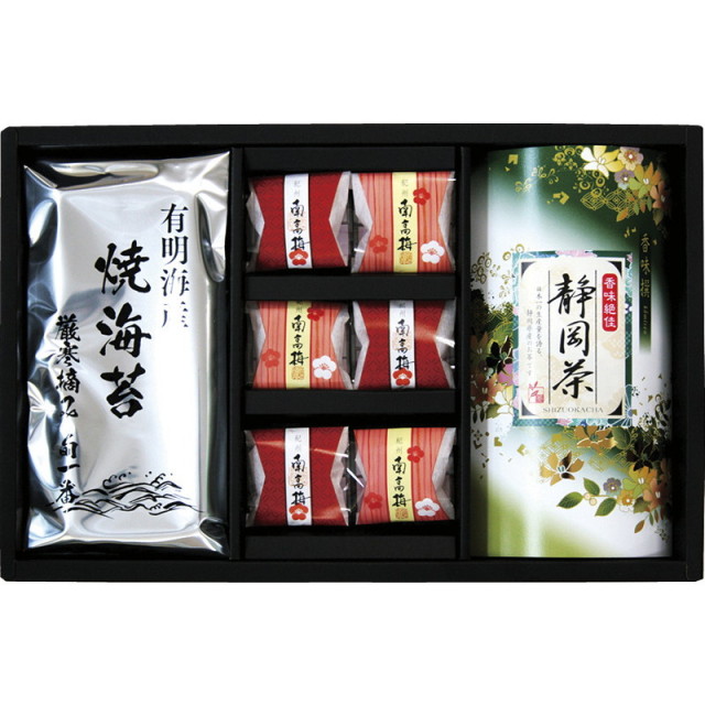 静岡茶・焼海苔・梅詰合せ（L9090-585）｜送料無料｜香典返しe-shop