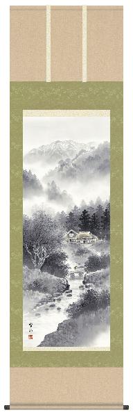 水墨画　掛け軸　雪水 掛軸〈国宝 秋冬山水図〉(冬景) 雪舟京都便利堂オンラインショップ
