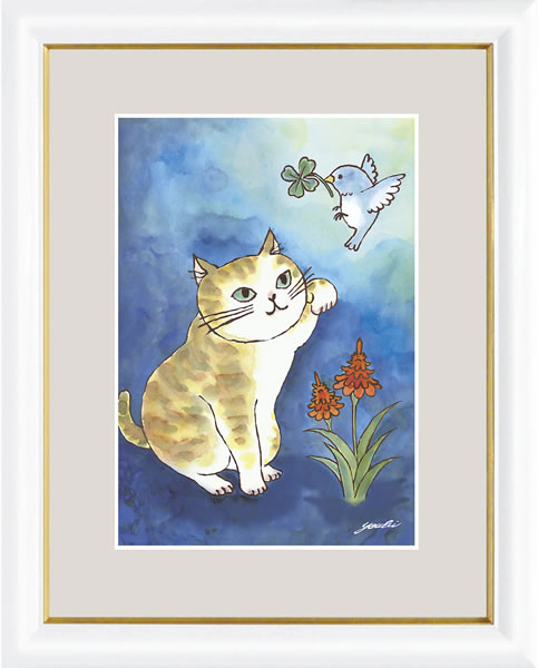 額 幸せのねこ すこやかねこ 大 【通販】