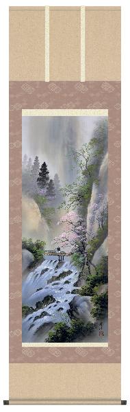 掛け軸 桜花爛漫 小林秀峰