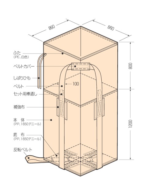 091Z5KS6B コンテナバッグ KS-6-B （10枚入り）