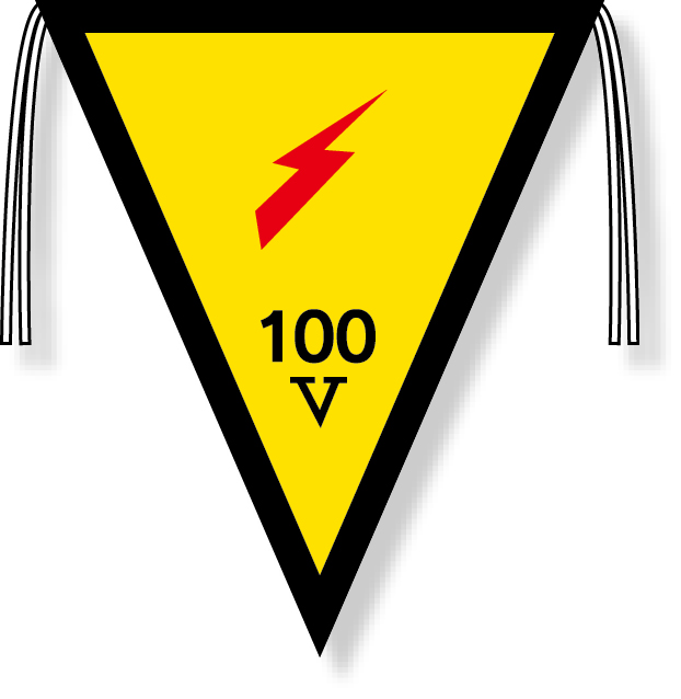 372-43 三角旗　１００Ｖ（３００×２６０）