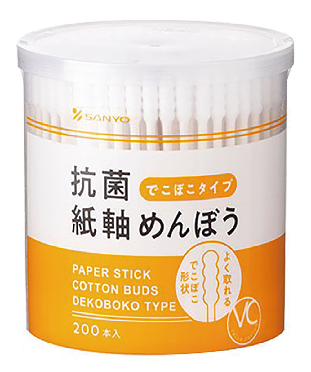 【法人・個人事業主様限定】VC20 でこぼこ抗菌紙軸めんぼう 200本