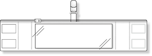 848-55 ファスナー付腕章（クリップタイプ） 白