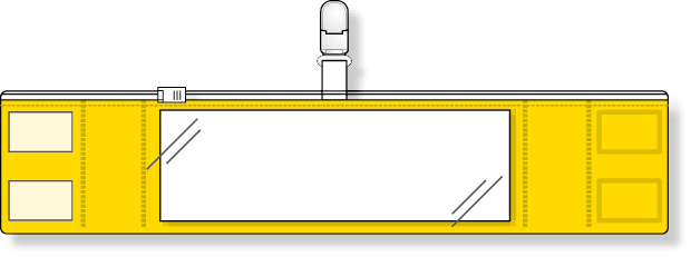 848-56 ファスナー付腕章（クリップタイプ） 黄