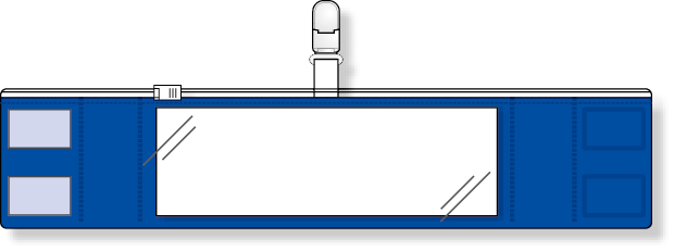 848-59 ファスナー付腕章（クリップタイプ） 青