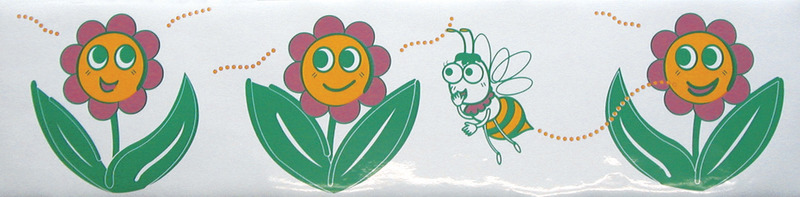 【法人・個人事業主様限定】フェンス用シール (花)　ホワイト