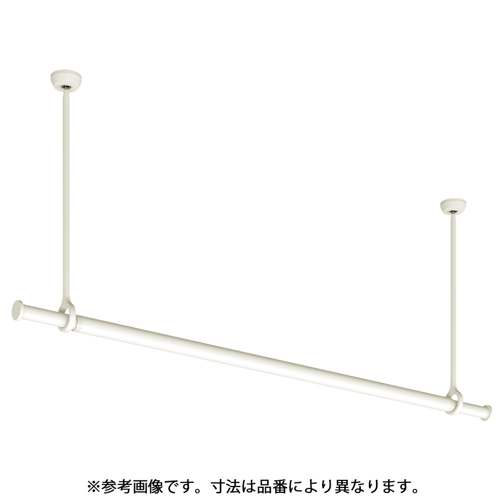 TOSO ランドリーバー LB1 本体バー・吊りポール・ブラケットセット ホワイト M(1450～2340mm)×H600mm TOSO30020007