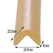 安心クッション L字型 90cm 細 木目 【10個セット】