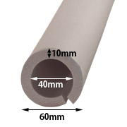 安心クッション　丸型　内径４０mm　ライトグレー AC-36 【10個セット】