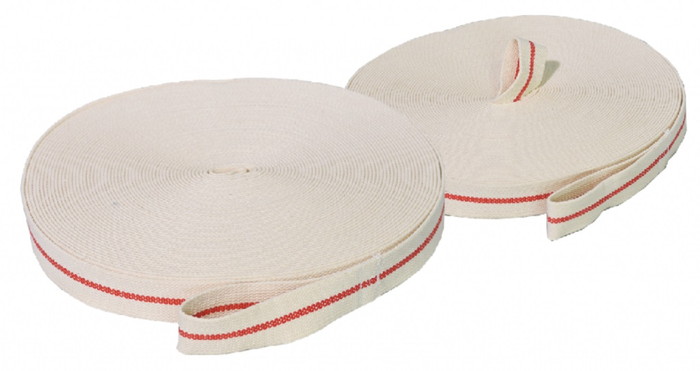 【法人・個人事業主様限定】 アサヒ 平ロープ紅白3030 両端ループ加工 【5巻セット】