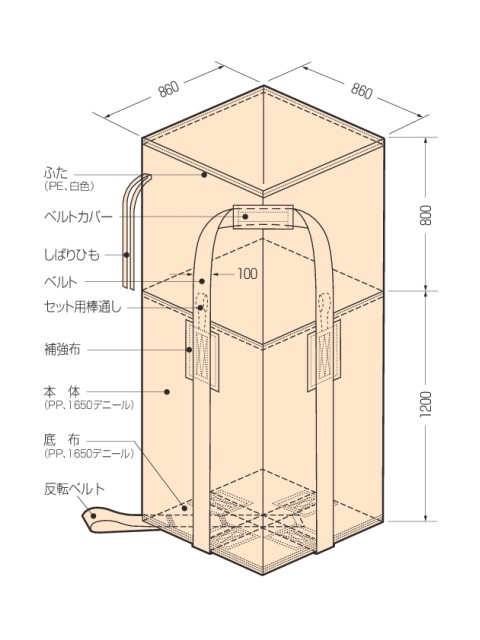 091Z5KS608 コンテナバッグ KS-6-0.8 （10枚入り）