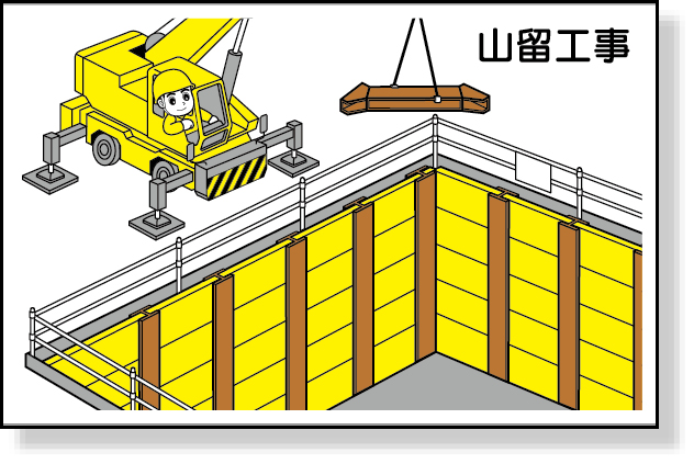 301-004 作業予定マグネット板　山留工事