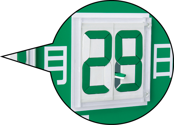 工事資材コム 315 18a デジタル数字型無災害記録表 数字板固定式