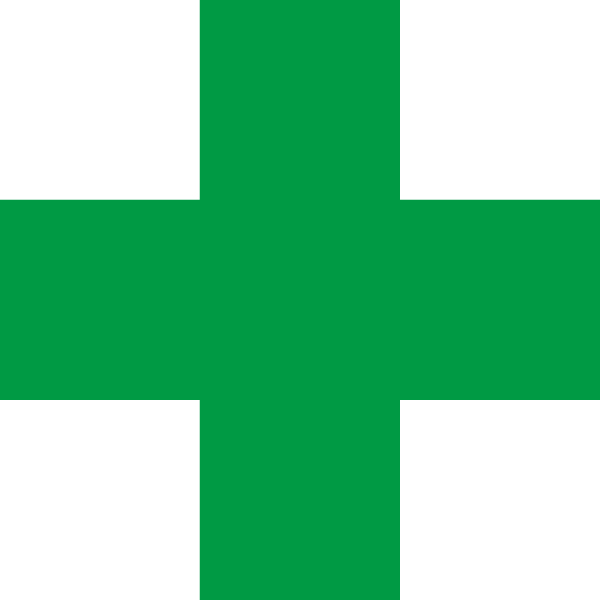 371-12 緑十字ステッカー　１２０×１２０mm