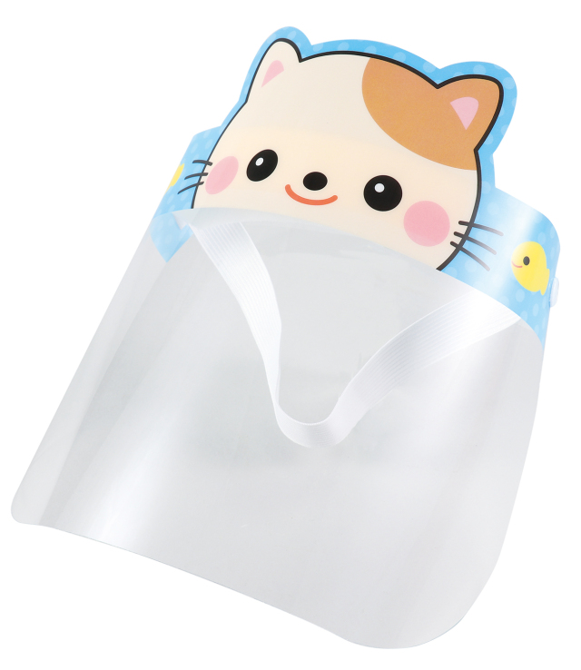 トップブランドのファッション 工事資材コム｜かわいいどうぶつフェイスシールド（子供用）ねこ スキー・スノーボードアクセサリー