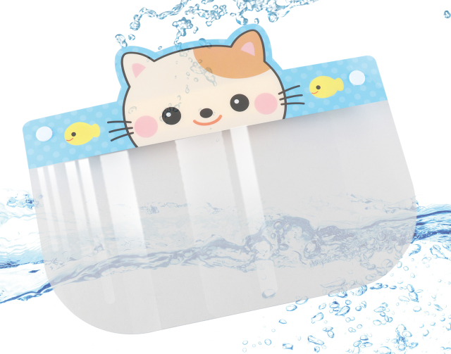速くおよび自由な 工事資材コム｜かわいいどうぶつフェイスシールド（子供用）ねこ スキー・スノーボードアクセサリー