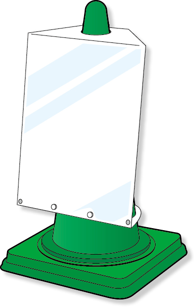 834-471 コーンサインポケットボード　Ａ３タテ