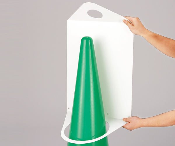 工事資材コム｜834-474 コーンサインポケットボードA4ヨコ