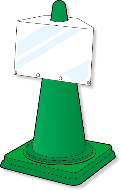 834-474 コーンサインポケットボードＡ４ヨコ