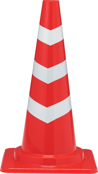 【法人・個人事業主様限定】カットスコッチコーンM 660H　φ40　レッド／ホワイト