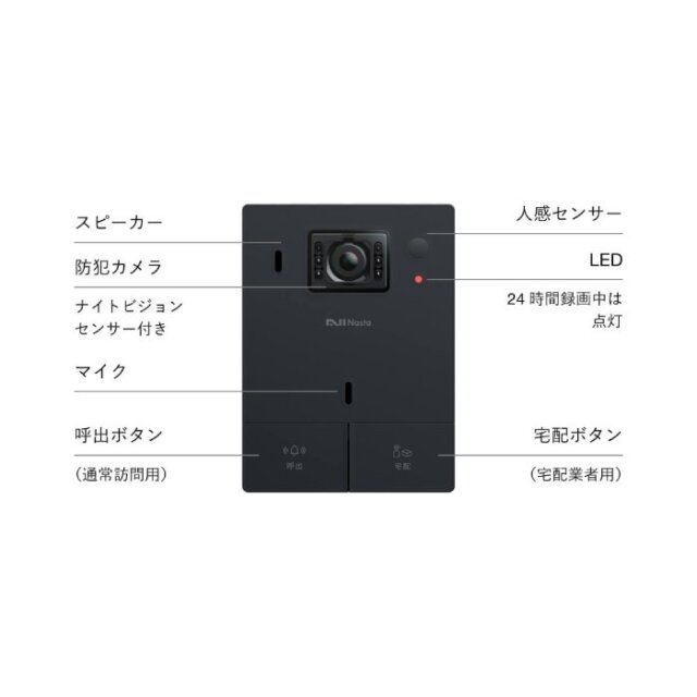 工事資材コム | ナスタインターホン シルバー ks-dp01u-sv