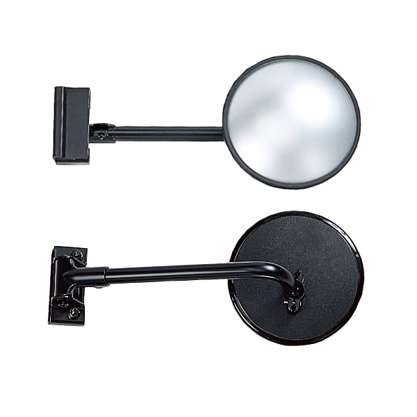 工事資材コム｜リア用アンダーミラー はさみ込みタイプ 丸型147φ 黒