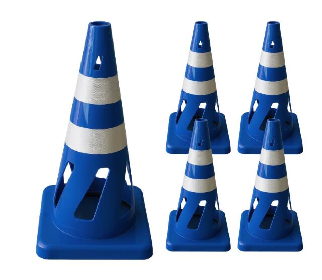 【法人・個人事業主様限定】セーフティホールコーンセット 穴あきコーン 青 5本セット 806407-02BLWH-5